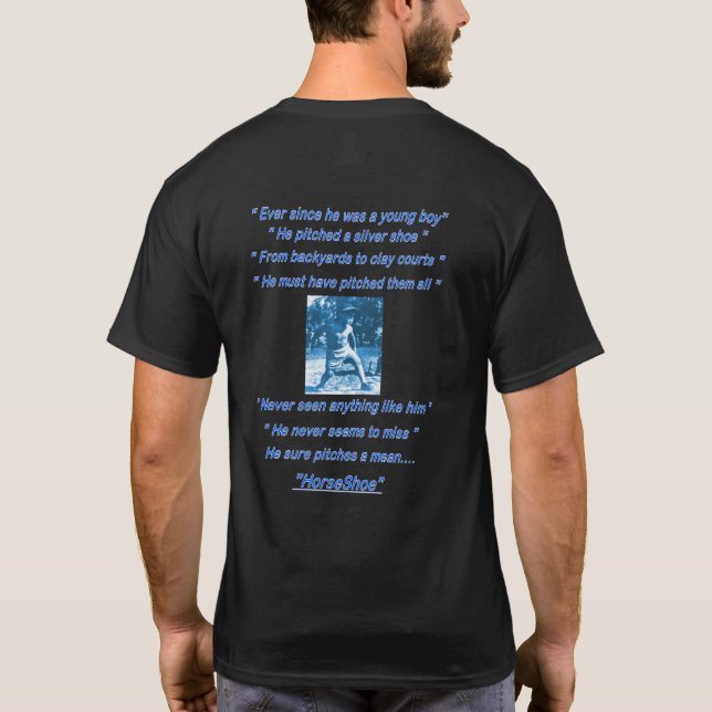 Basic Dark HorseShoe Pitching Tee (Back)