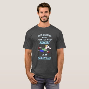 Basic Dark HorseShoe Pitching Tee- Seventies T-Shirt