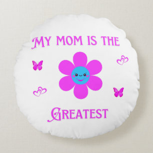 Basic Dark T-Shirt Round Cushion