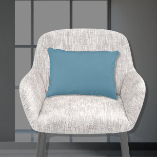 Basic Dusty Peacock Blue Solid Colour 11x16 Decorative Cushion