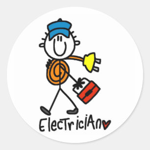Basic Electrician Tshirts and Gifts Classic Round Sticker