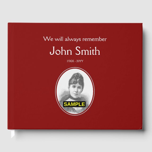 Basic & Elegant Funeral Guest Book (Front)