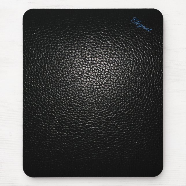 Basic elegant Leather black style pad Mouse Pad (Front)