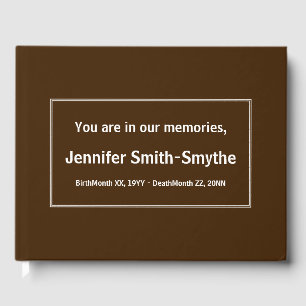 Basic & Elegant Memorial Guest Book