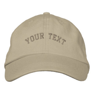 Basic Embroidered Khaki Cap Text Template