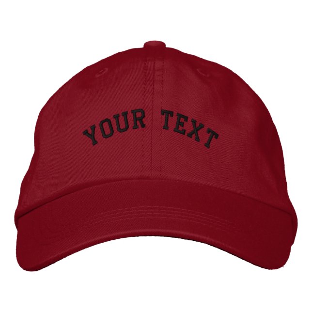 Basic Embroidered Red Cap Template (Front)