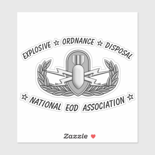 Basic EOD Badge Custom-Cut Vinyl Sticker (Sheet)