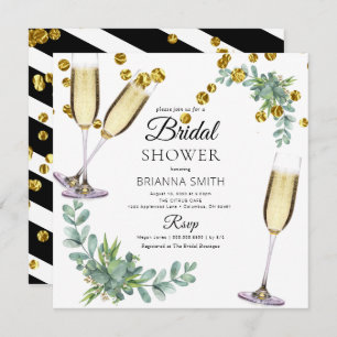 Basic Eucalyptus Greenery Bridal Shower Invitation