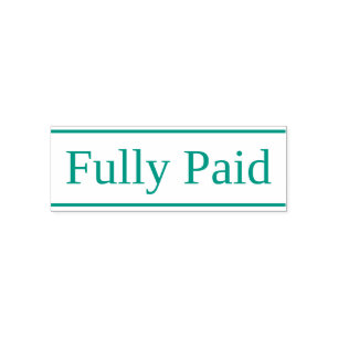 Basic "Fully Paid" Rubber Stamp