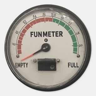 Basic Fun Metre, Empty Classic Round Sticker