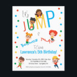 Basic Fun Trampoline Park Jump Kids Party Birthday<br><div class="desc">Personalise your amazing Basic Fun Jump Bounce Play Trampoline Park Kids Party Colourful Birthday Invitation with your kid's name/age and surprise family and friends! This is a basic budget option for this design, printed on a paper sheet. If you need help, feel free to reach out to us, and we...</div>