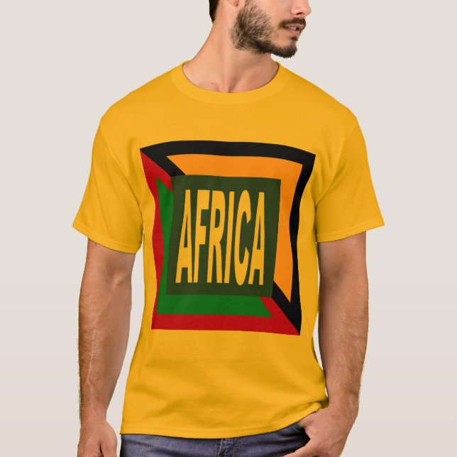 Basic gold DESIGN AFRICA T-shirt (Front)