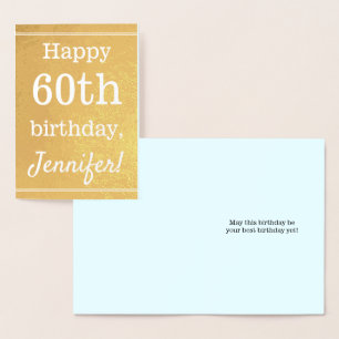 Basic Gold Foil 60th Birthday Greeting Card