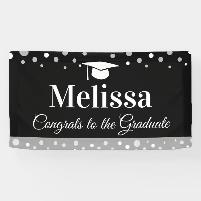 Basic Graduation Party Banner Custom Name  (Horizontal)
