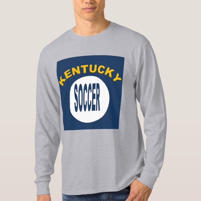 Basic Gray T-shirt for men KENTUCKY SOCCER (Front)