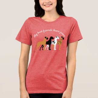 Basic Great Dane colours black, harlekin, brindle, Tri-Blend Shirt
