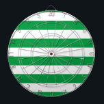 Basic Green and White Stripes Pattern Dartboard<br><div class="desc">Let's go back to basics! Enjoy this plain and simple green and white stripes pattern on several custom products. This classic tandem will never let you down when it comes to being fashionable and awesome! Designed by Abby Castro.</div>