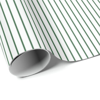 Basic Green Pinstripe Minimalistic Any Occasion Wrapping Paper