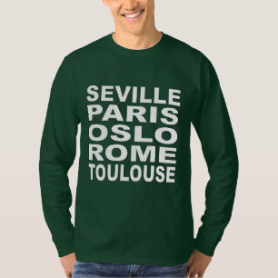 Basic green T-shirt Design TOURISM EUROPE SPORT