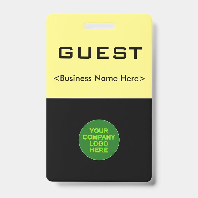 Basic "GUEST" Badge ID Badge (Front)