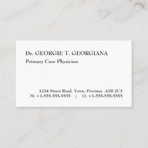 Basic, Health Care Specialist Business Card