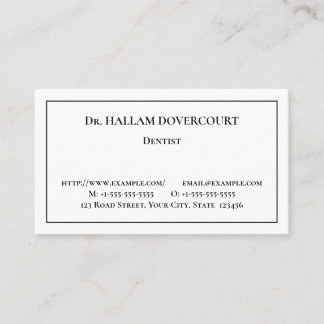 Basic Healthcare Professional Business Card