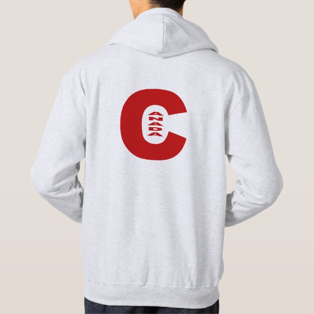 Basic Hooded Sweatshirt Ash back  Design CANADA (Back)