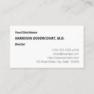 Basic, Humble Business Card