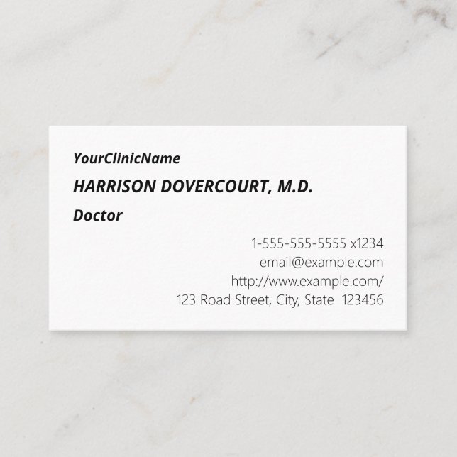 Basic, Humble Business Card (Front)