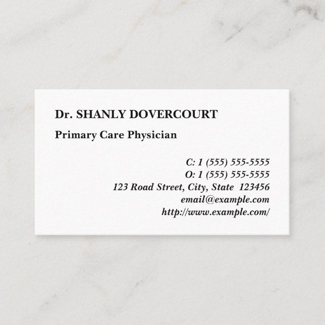 Basic, Humble & Conservative Business Card (Front)