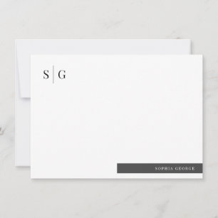 Basic Initial Name Simple Personalised Card