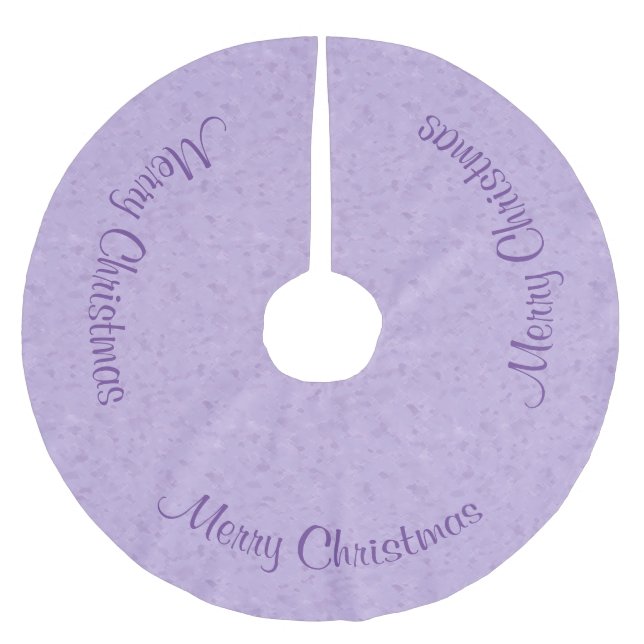 Basic Lavender Brushed Polyester Tree Skirt (Front)