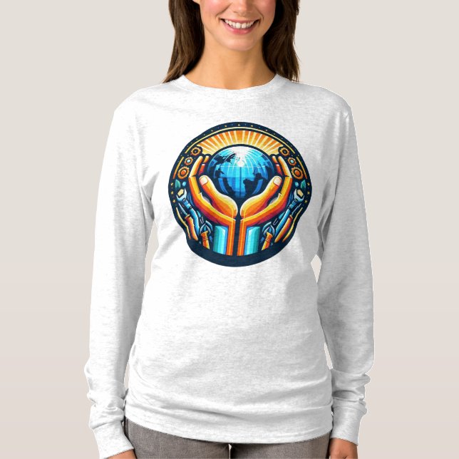 Basic Long Sleeve Honouring the Hands  T-Shirt (Front)