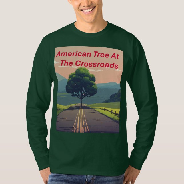 Basic Long Sleeve T-Shirt – Minimalist Anime Tree  (Front)