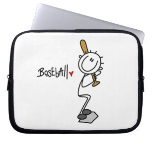 Basic Male Stick Figure Baseball T-shirts and Gift Laptop Sleeve