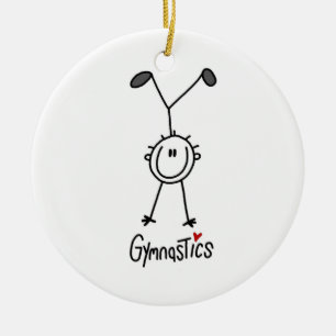 Basic Male Stick Figure Gymast T-shirts and Gifts Ceramic Ornament