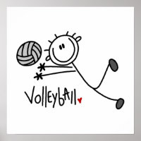 Basic Male Stick Figure Volleyball