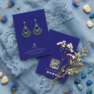 Basic Midnight Blue Jewellery Display Logo TMF26 Business Card