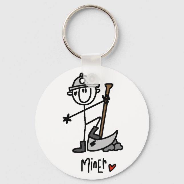 Basic Miner T-shirts and Gifts Key Ring (Front)