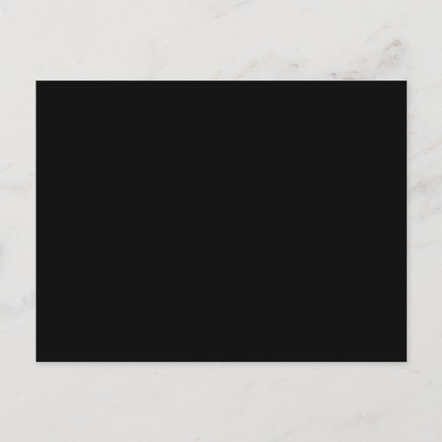 Basic Minimal Solid Black  Postcard (Front)