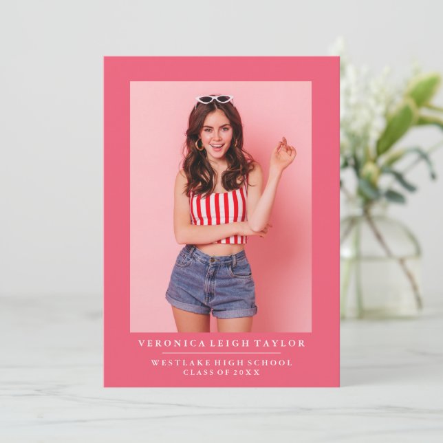 BASIC MINIMALIST PHOTO GRADUATION ANNOUNCEMENT (Standing Front)