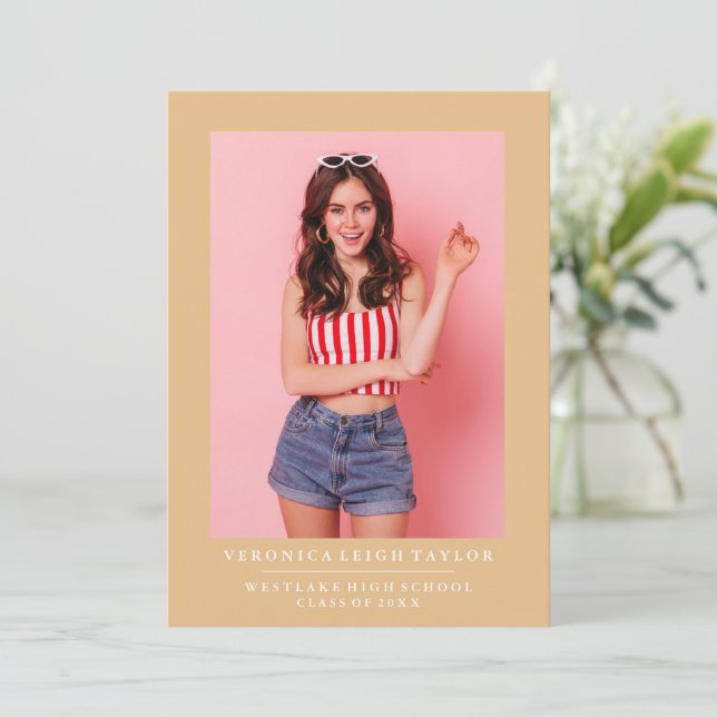 BASIC MINIMALIST PHOTO GRADUATION ANNOUNCEMENT (Standing Front)