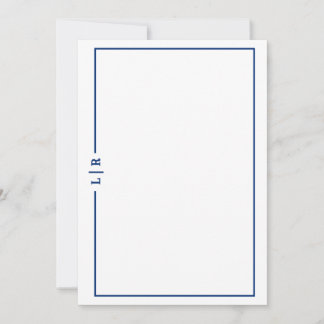 Basic Monogram #1 Flat Note Card