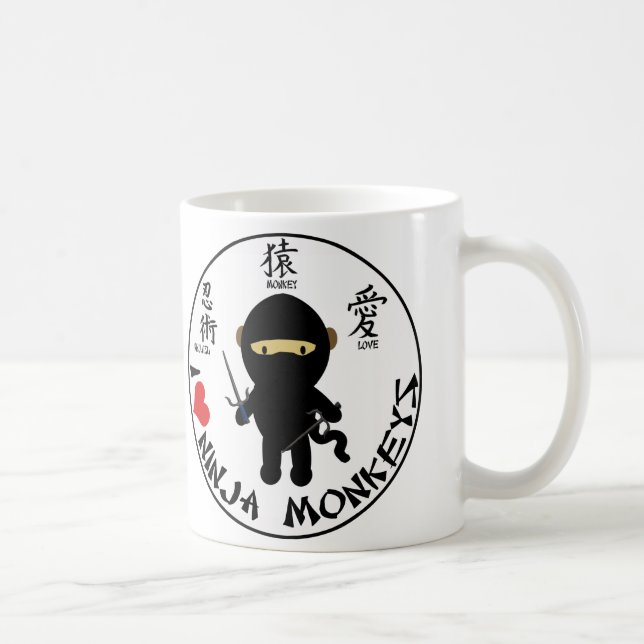 Basic Mug - I love ninja monkeys (Right)
