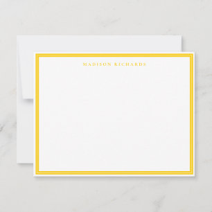 Basic Mustard Yellow Border Personalized Card