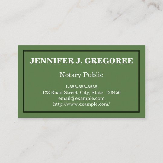 Basic Notary Public Business Card | Zazzle.com.au