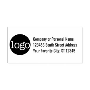 Basic Office Business Address Label logo classic Self-inking Stamp