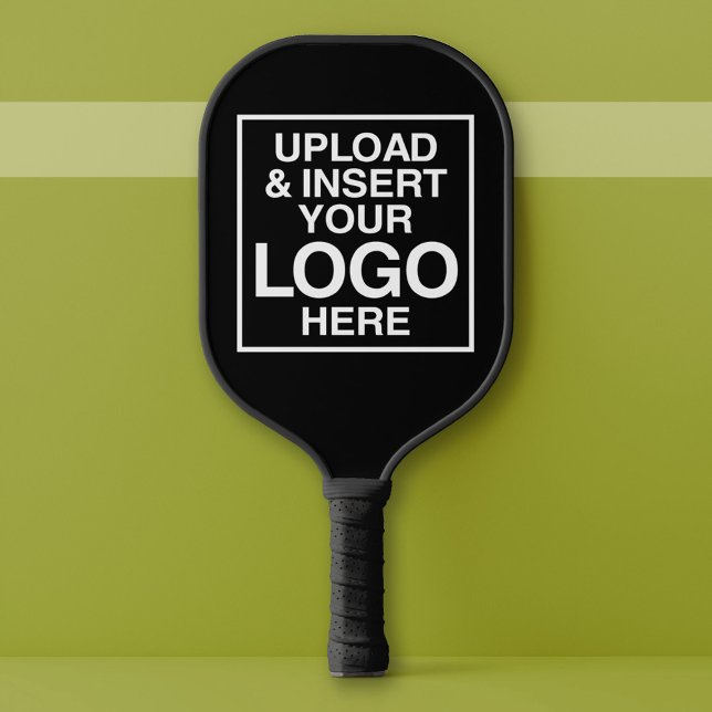 Basic Office Business Logo Only - Black Background Pickleball Paddle (Custom Pickleball Paddle)