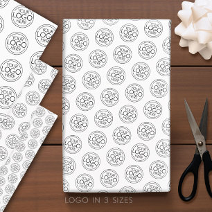 Basic Office Business Logo with Contact Info Wrapping Paper Sheet