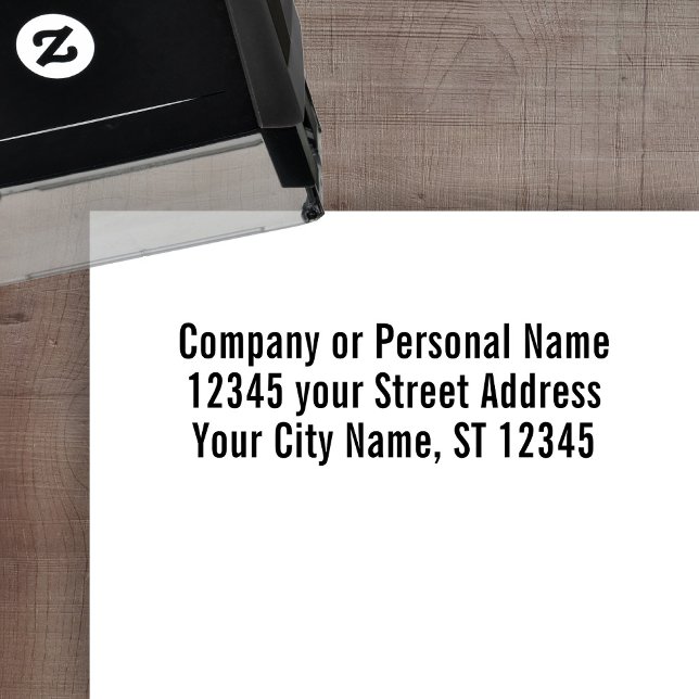 Basic Office Business Personal Return Address Self-inking Stamp (Creator Uploaded)